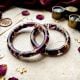 Handcrafted Resin Flower Preserve Bangle Pair